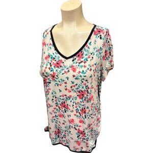 Liz Claiborne Floral V-Neck Women's Top